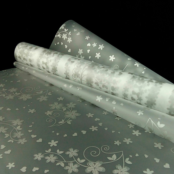 Пленка Цветочный узор Серебро (матовая)