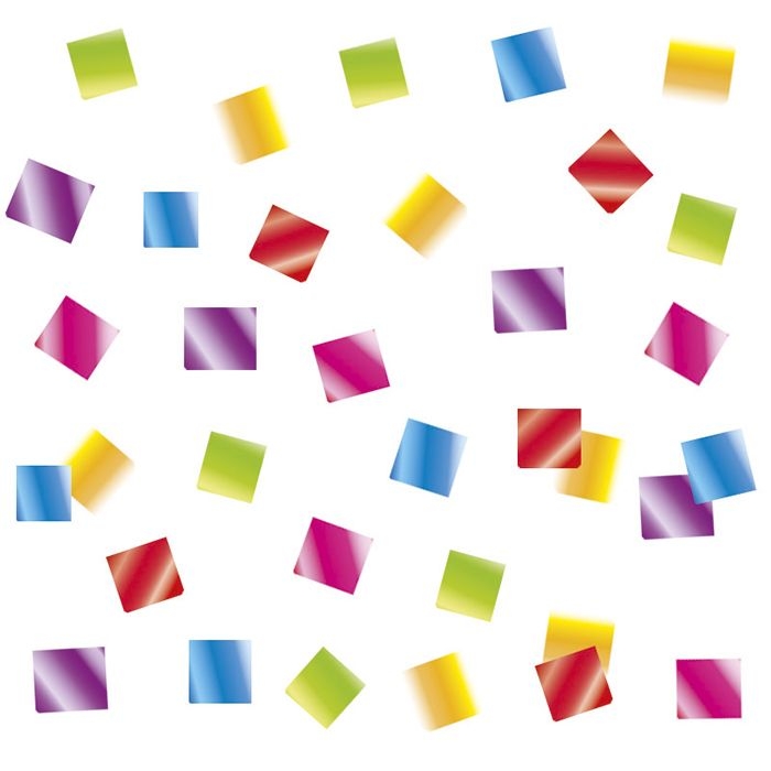 Конфетти "Квадрат" Металлизированное, Ассорти